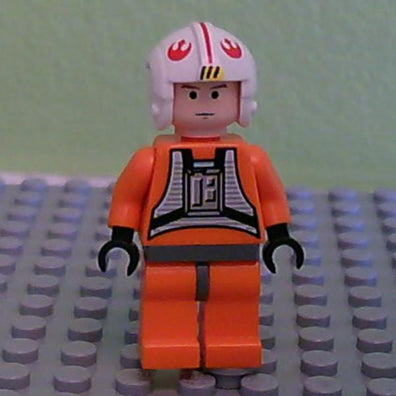 LEGO Minifigure -- Luke Skywalker (Pilot, Light Flesh)-Star Wars / Star Wars Episode 4/5/6 -- SW090 -- Creative Brick Builders